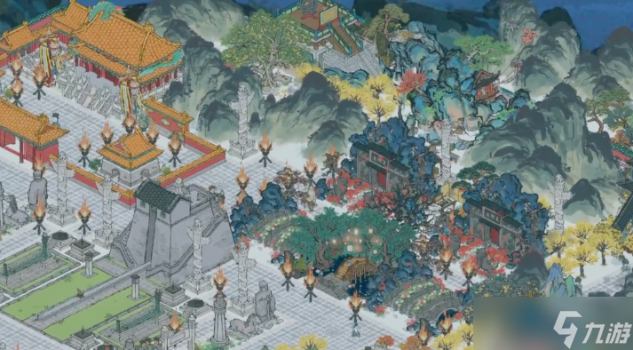 江南百景图山怎么布局