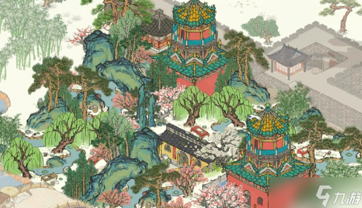 江南百景图山怎么布局