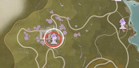 无限暖暖敲下纪念之章花树高地盖章点具体位置