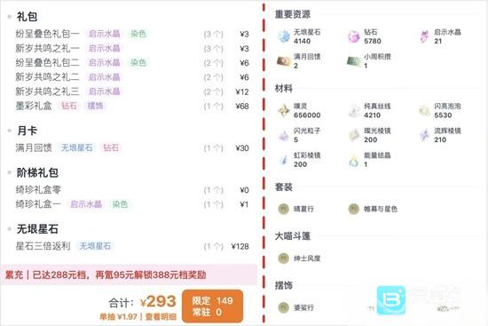 无限暖暖2.2九色万相生全档位氪金攻略