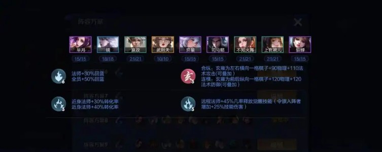 王者万象棋玄雍阵容推荐2