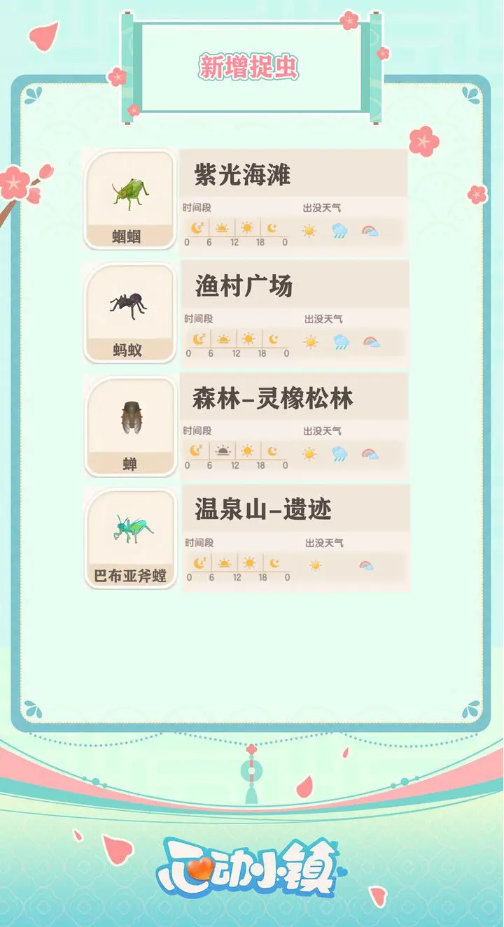 心动小镇捉虫指南