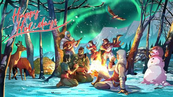 刺客信条圣诞贺图主角齐聚欢乐多